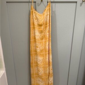 NWT Billabong Yellow Sun Print Slip Dress
